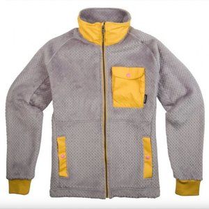 Cotopaxi unisex Capitan Fleece jacket - gray/yellow - Women's L/Men's M